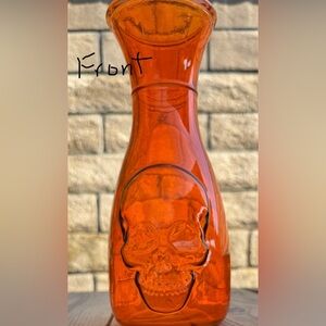 Orange SKULL Carafe